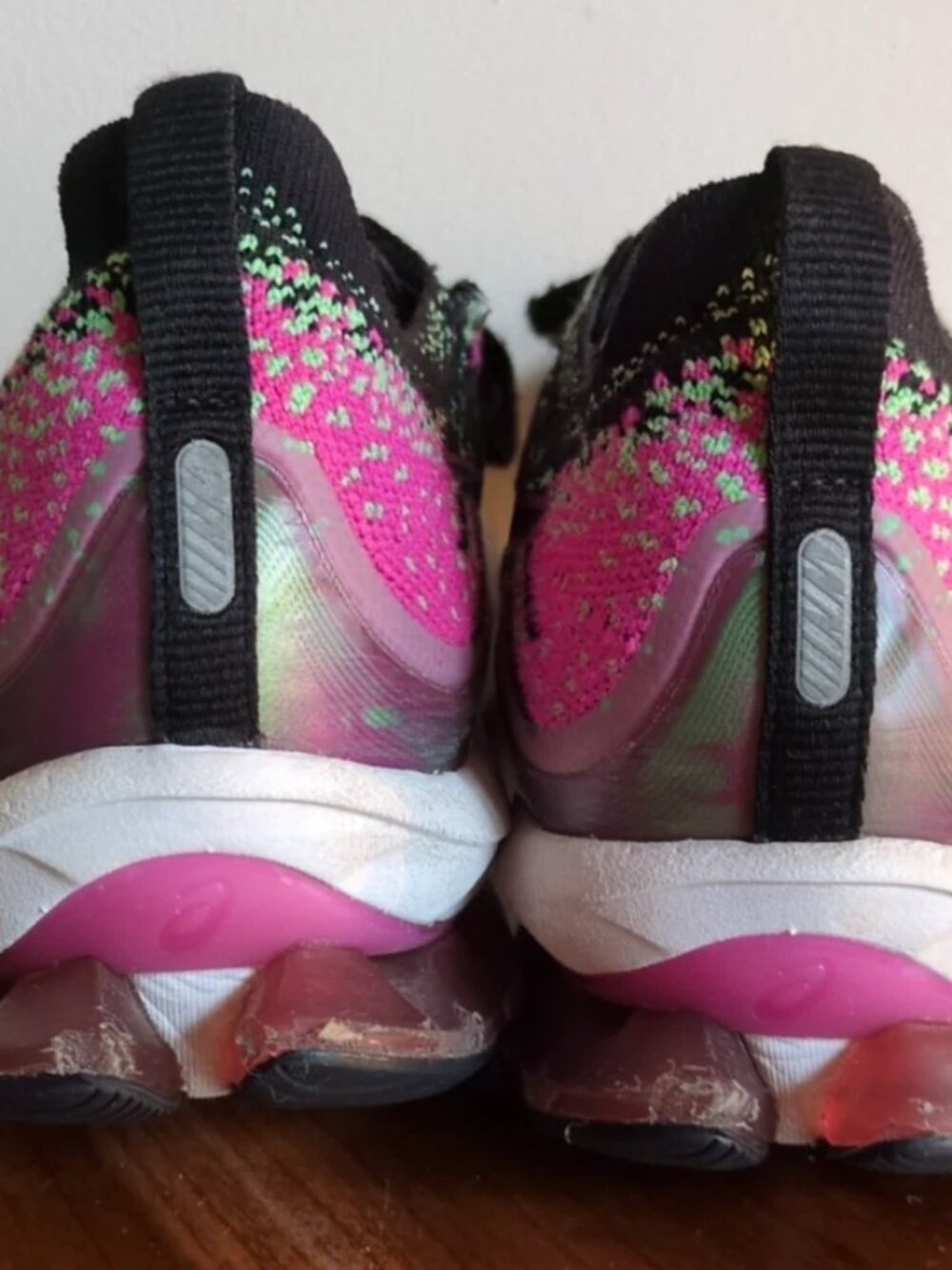 Asics Gel-Kinsei FF Blast Womens Size 9.5 Black Pink Rave Athletic Running Shoes - Picture 7 of 14
